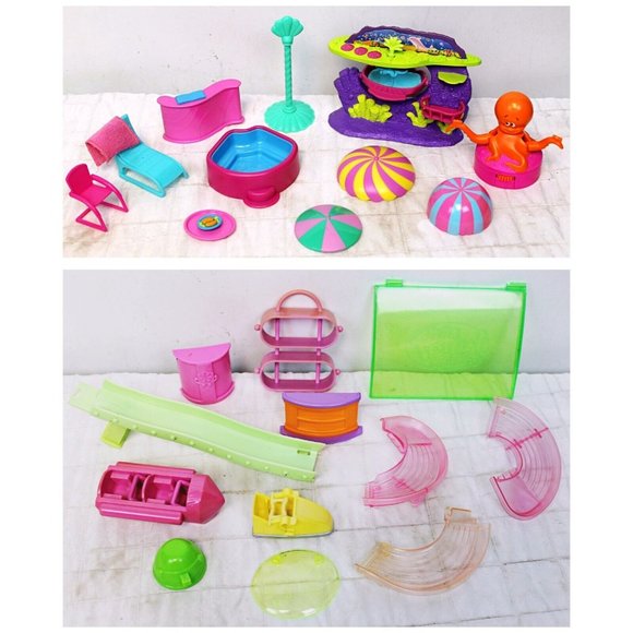 6 lb Lot of Mixed Polly Pocket Sets 23 dolls Bag 1 Box Of Outfits Shoes Oragnize - Picture 9 of 12